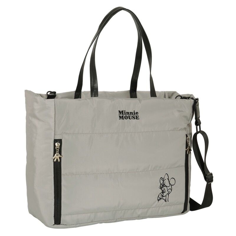 Minnie Mouse|Bolsa Minnie Mouse Teen Sand Acolchoado Cinzento 40 x 31 x 17 cm