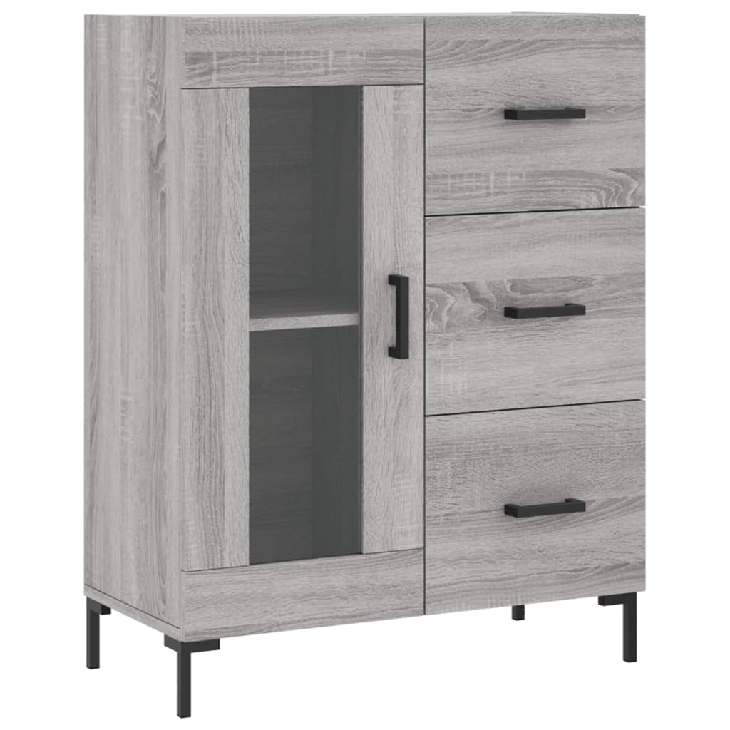 vidaXL Armário alto 69,5x34x180 cm derivados de madeira sonoma cinza