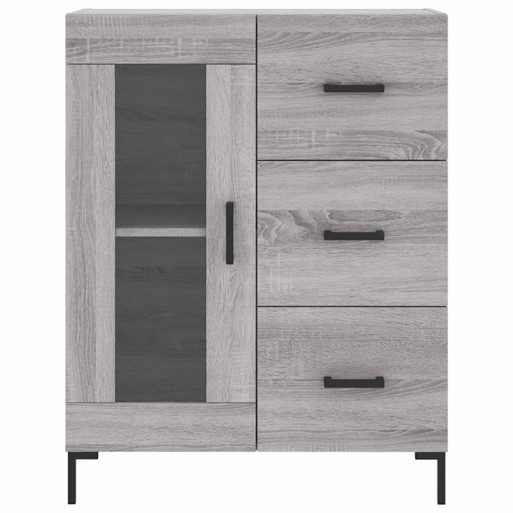 vidaXL Armário alto 69,5x34x180 cm derivados de madeira sonoma cinza