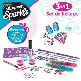 Cra-Z-Art|Conjunto de Beleza Cra-Z-Art 2 x 13 x 2 cm Infantil Unhas Cabelo Corpo Purpurina 4 Unidades