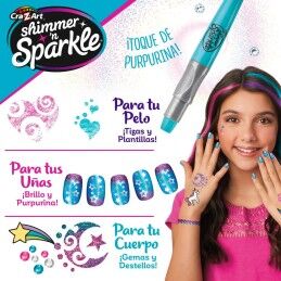 Cra-Z-Art|Conjunto de Beleza Cra-Z-Art 2 x 13 x 2 cm Infantil Unhas Cabelo Corpo Purpurina 4 Unidades