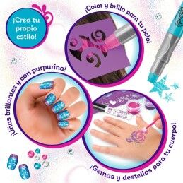 Cra-Z-Art|Conjunto de Beleza Cra-Z-Art 2 x 13 x 2 cm Infantil Unhas Cabelo Corpo Purpurina 4 Unidades