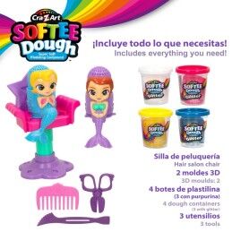 Cra-Z-Art|Jogo de Plasticina Cra-Z-Art Softee Dough Cabelo sirenas (4 Unidades)