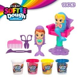 Cra-Z-Art|Jogo de Plasticina Cra-Z-Art Softee Dough Cabelo sirenas (4 Unidades)