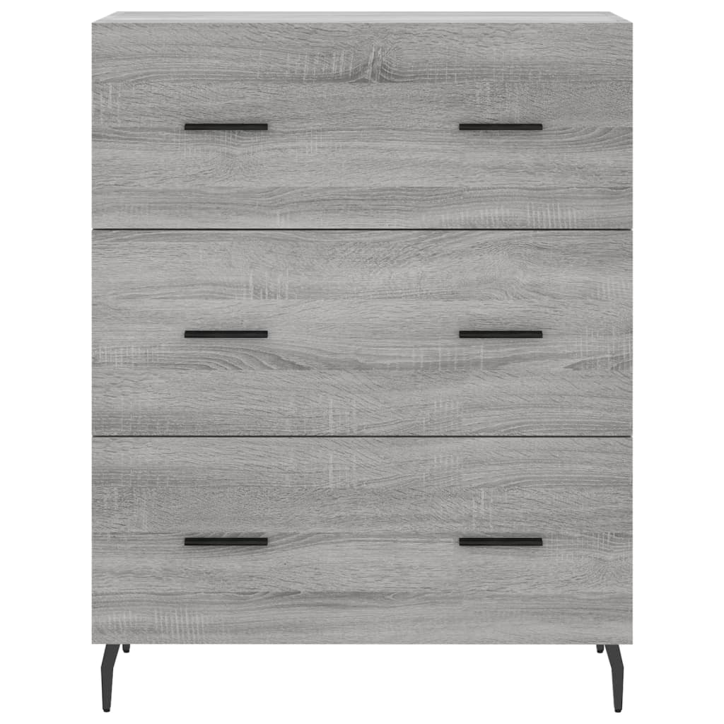 vidaXL Armário alto 69,5x34x180 cm derivados de madeira sonoma cinza