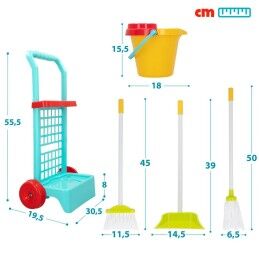Colorbaby|Carrinho de Limpeza com Acessórios Colorbaby Brinquedo 5 Peças 30,5 x 55,5 x 19,5 cm (12 Unidades)