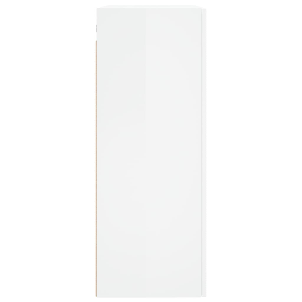 vidaXL Armário parede 69,5x34x90 cm deriv. de madeira branco brilhante