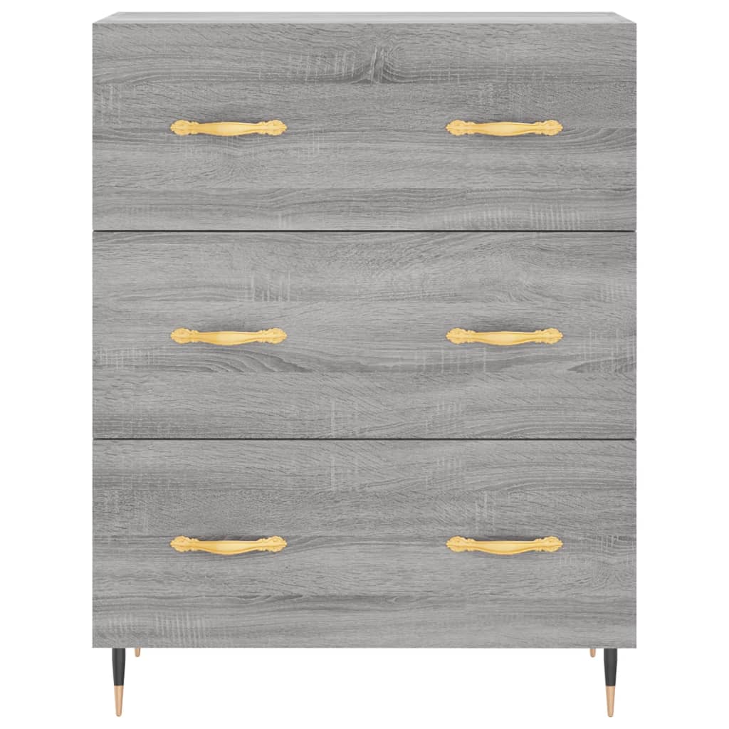 vidaXL Armário alto 69,5x34x180 cm derivados de madeira sonoma cinza