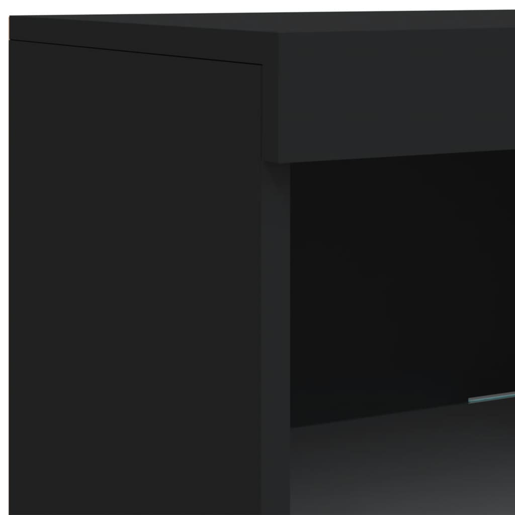 vidaXL Aparador com luzes LED 162x37x100 cm preto