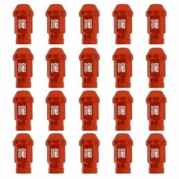 OMP|Set Porcas OMP 7075 M12 x 1,25 40 mm 20 uds Vermelho