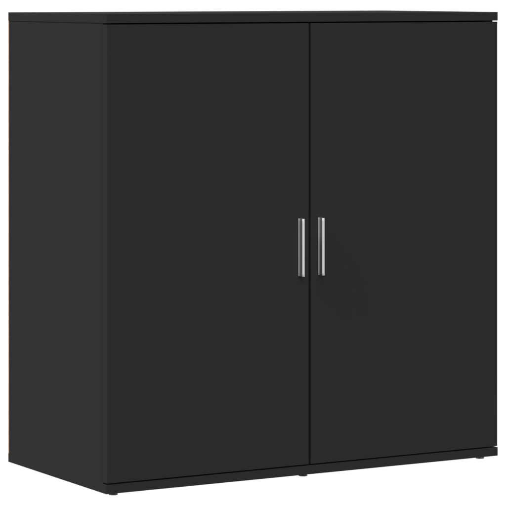 vidaXL Aparadores 2 pcs 79x38x80 cm derivados de madeira preto