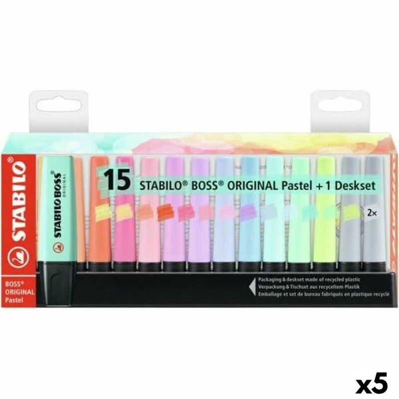 Stabilo|Conjunto de Marcadores Fluorescentes Stabilo Boss Multicolor (5 Unidades) Stabilo|Conjunto de Marcadores Fluorescentes Stabilo Boss Multicolor (5 Unidades)