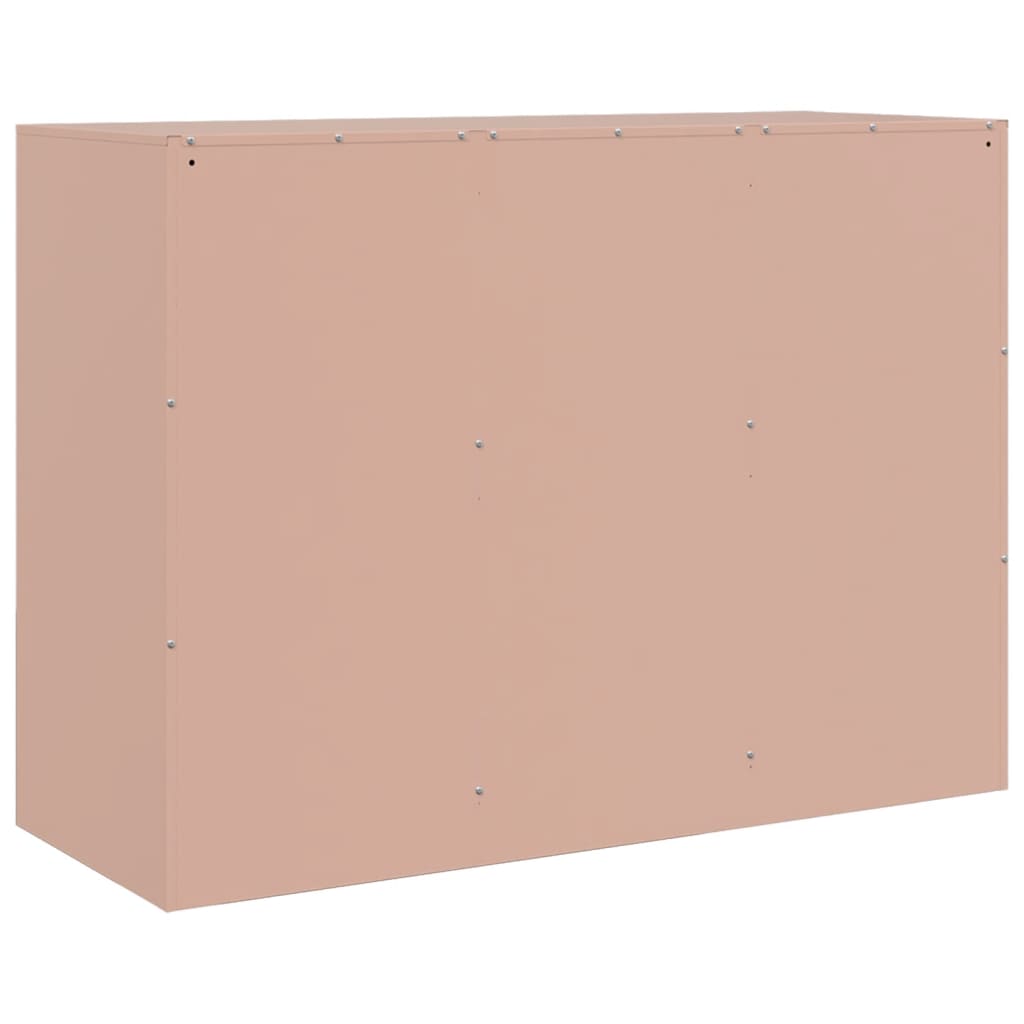 vidaXL Aparador 99x39x73 cm aço rosa