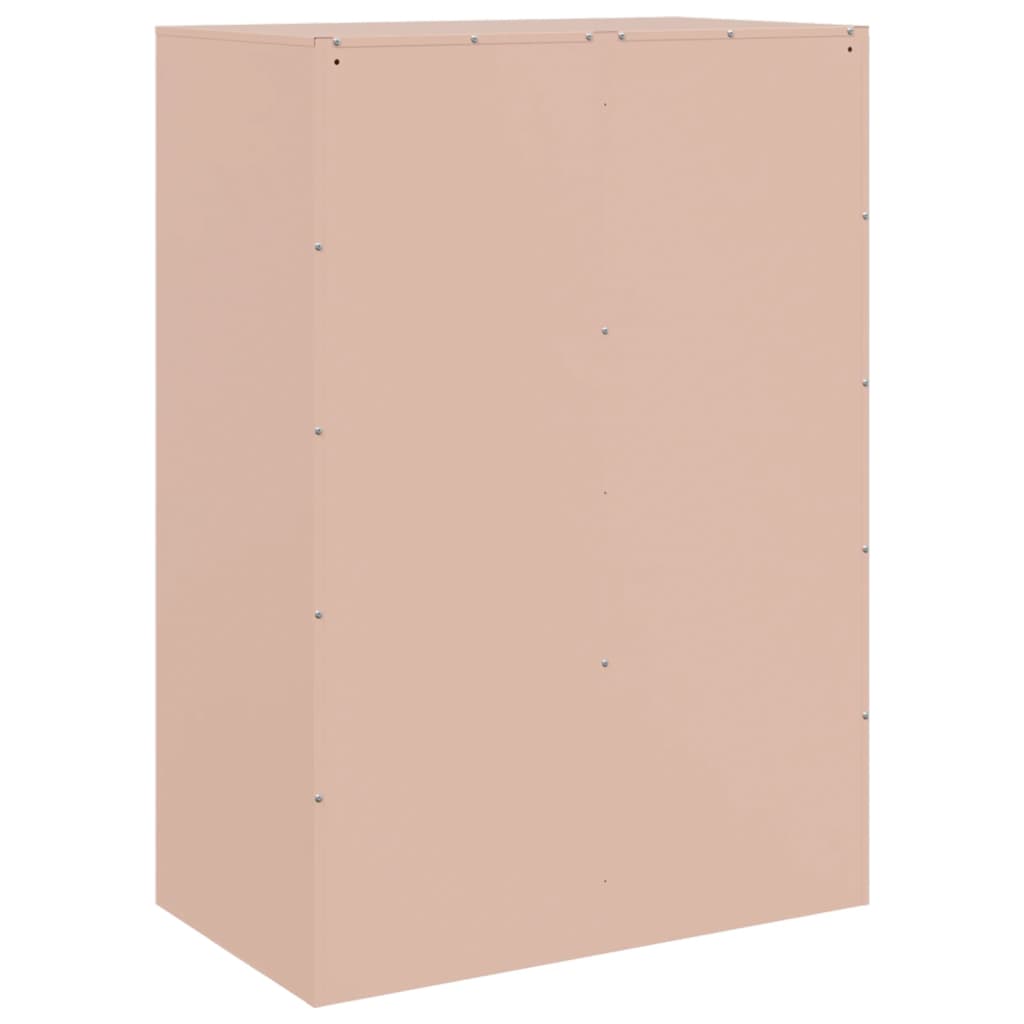 vidaXL Aparador alto 67x39x95 cm aço rosa