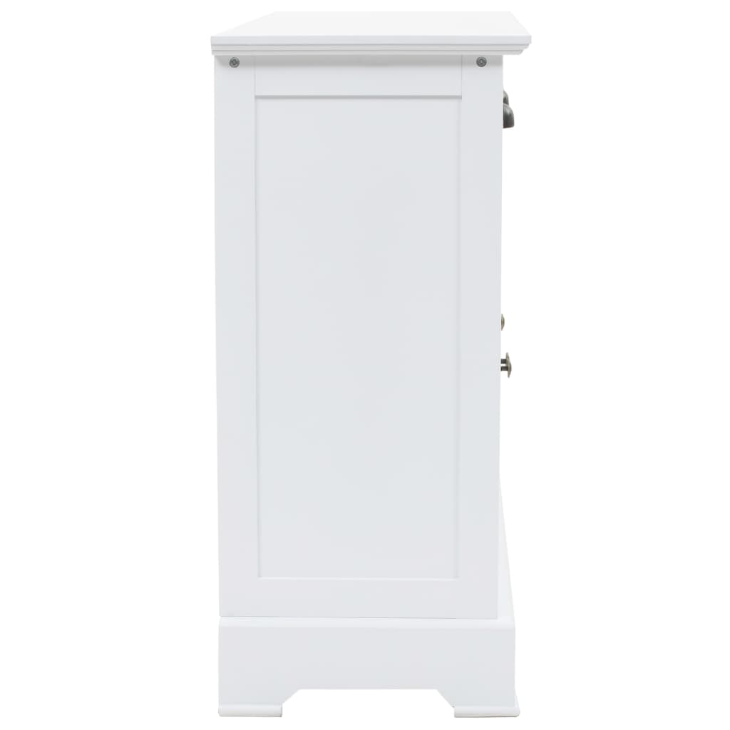 vidaXL Aparador com 3 portas em MDF e madeira de pinho 105x35x77,5 cm