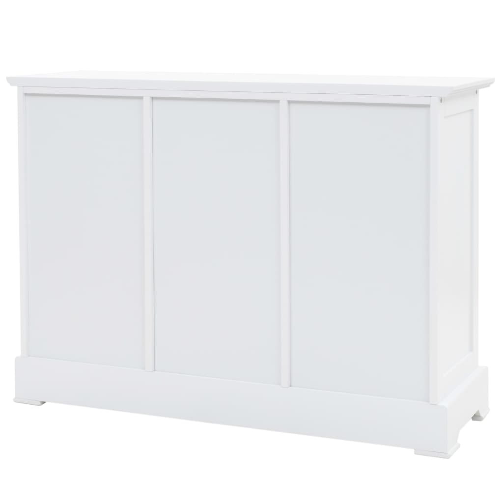 vidaXL Aparador com 3 portas em MDF e madeira de pinho 105x35x77,5 cm