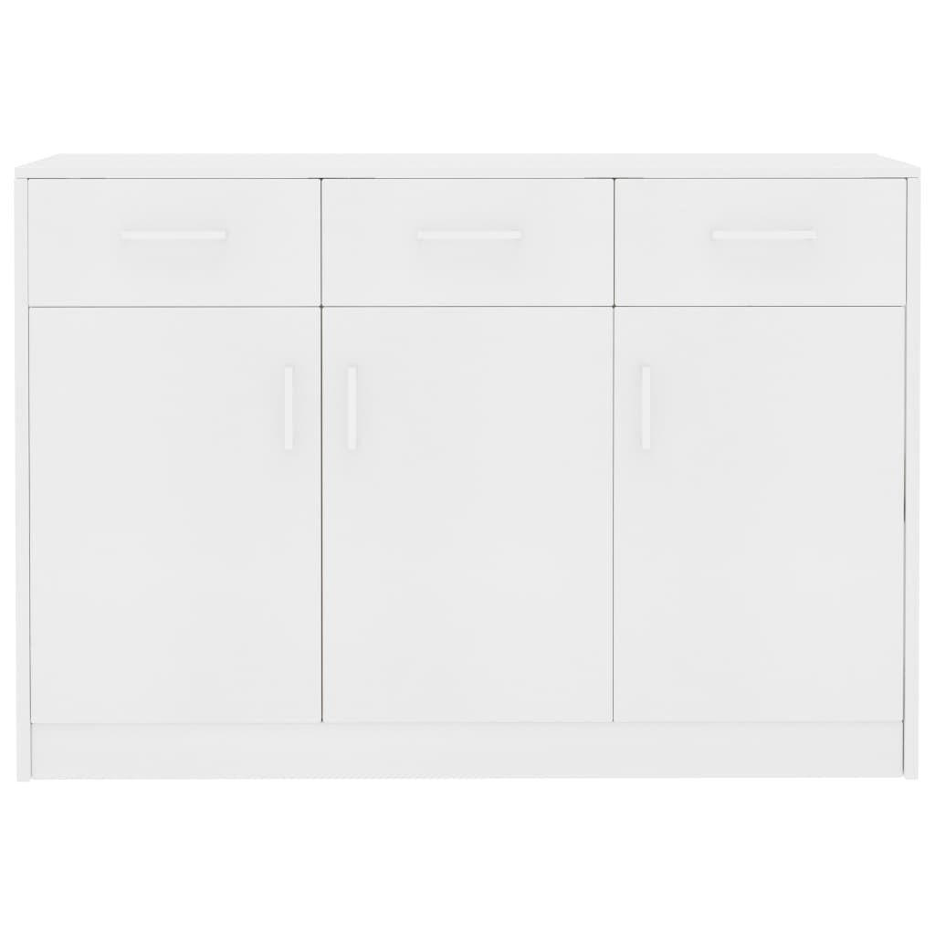 vidaXL Aparador 110x30x75 cm contraplacado branco