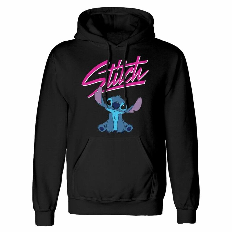 Stitch|Polar com Capuz Unissexo Stitch Script Preto Stitch|Polar com Capuz Unissexo Stitch Script Preto