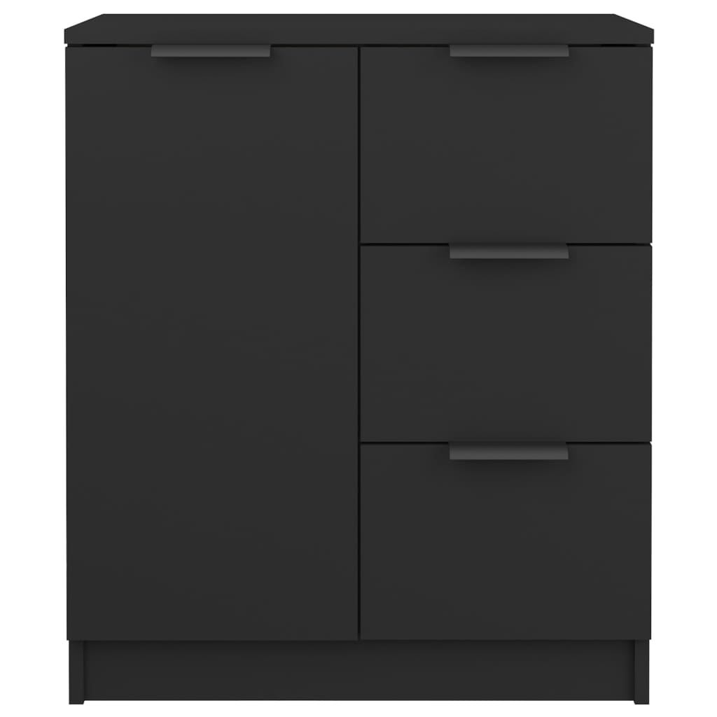 vidaXL Aparadores 2 pcs 60x30x70 cm derivados de madeira preto