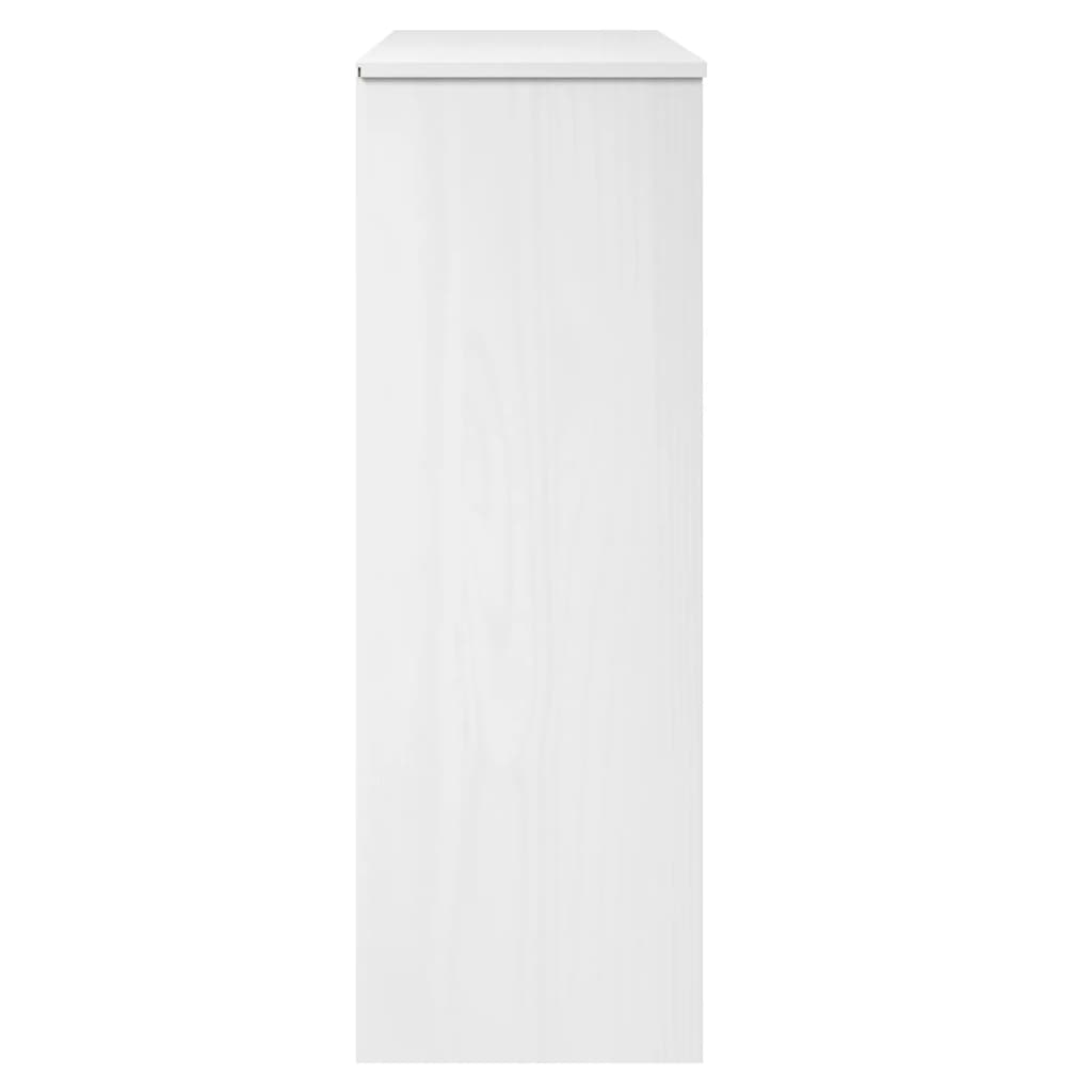 vidaXL Armário alto MOLDE 90x35x100 cm pinho maciço branco