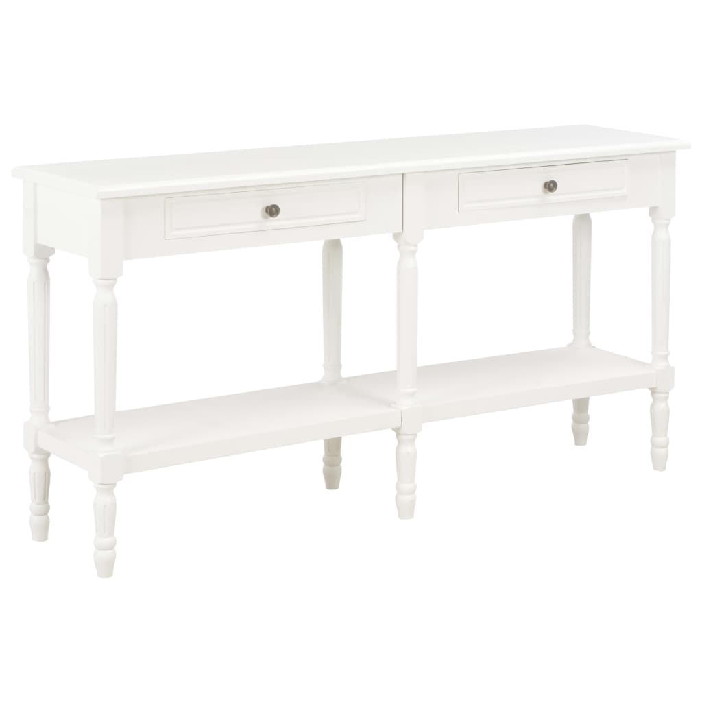 vidaXL Aparador 150x35x77 cm madeira maciça branco