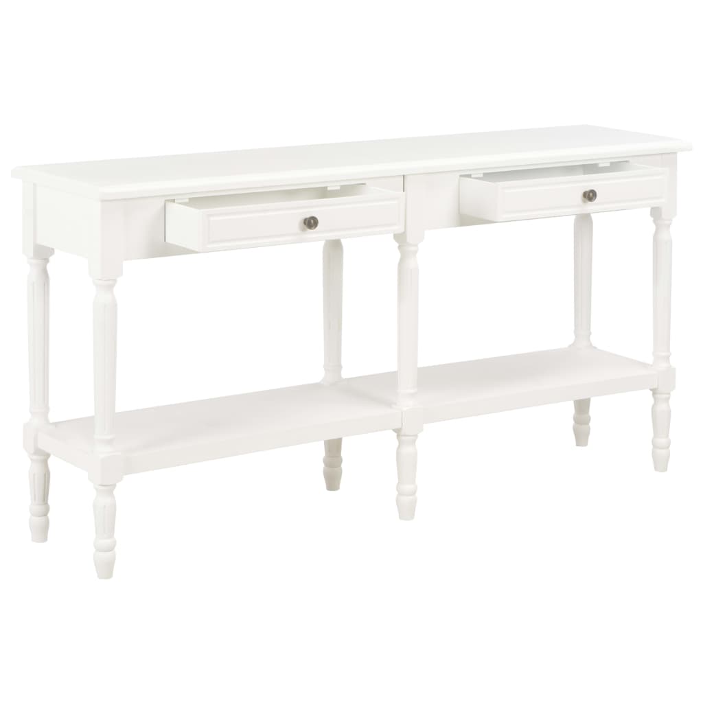 vidaXL Aparador 150x35x77 cm madeira maciça branco