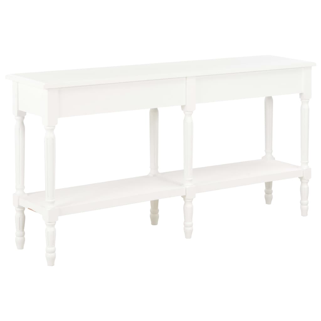 vidaXL Aparador 150x35x77 cm madeira maciça branco