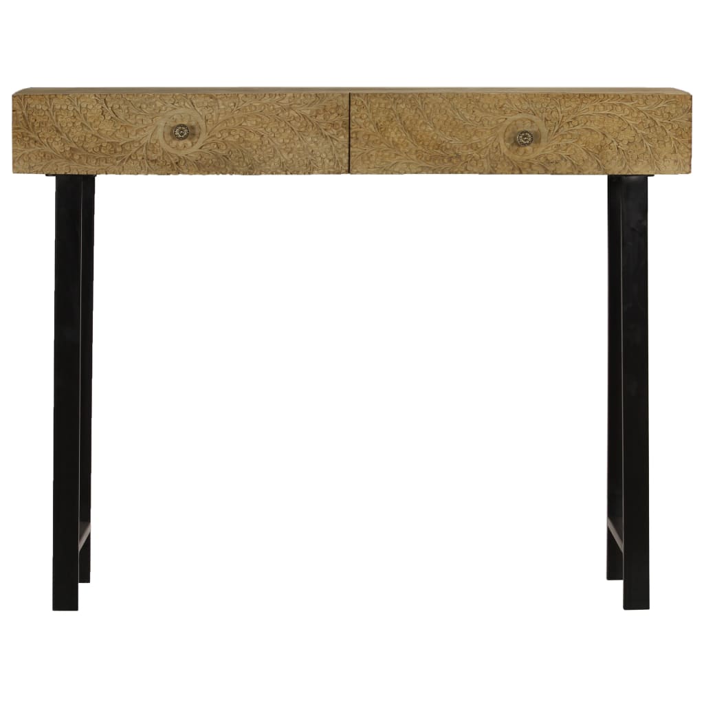 vidaXL Mesa consola madeira de mangueira maciça 102x30x79 cm