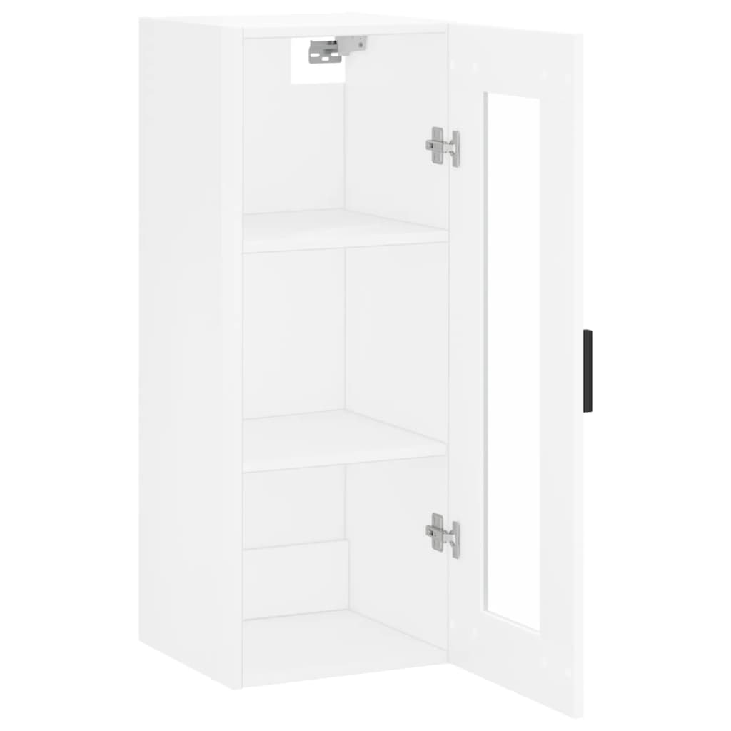 vidaXL Armário de parede 34,5x34x90 cm branco brilhante