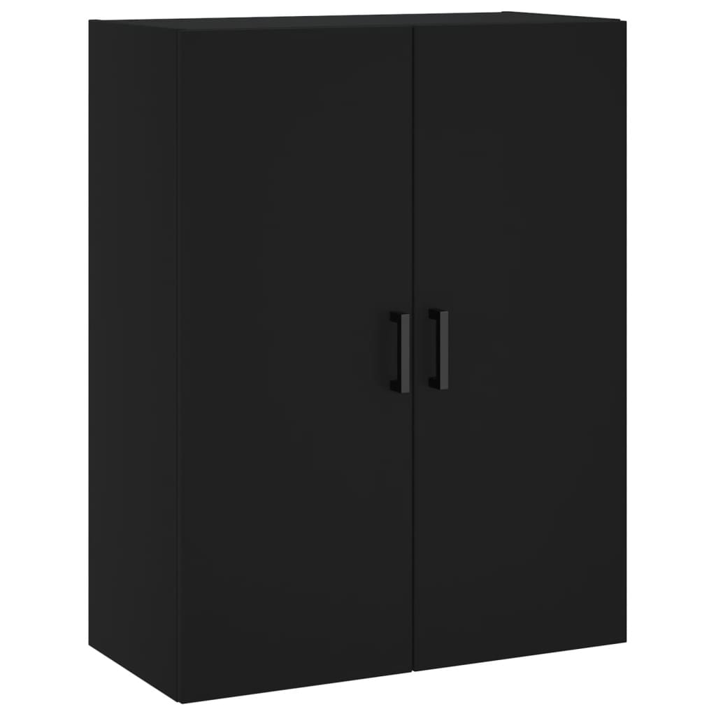 vidaXL Armários de parede 2 pcs 69,5x34x90 cm preto