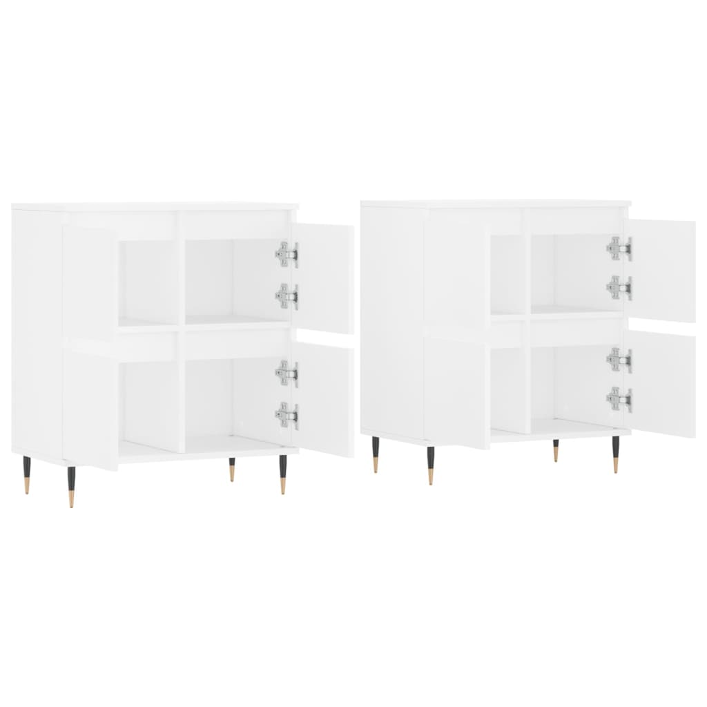 vidaXL Aparadores 2 pcs derivados de madeira branco