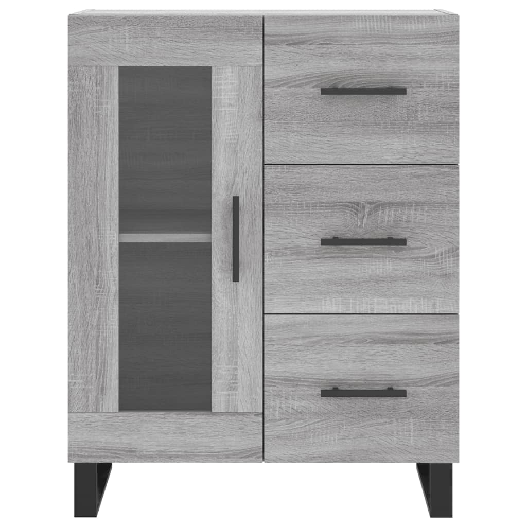 vidaXL Armário alto 69,5x34x180 cm derivados de madeira sonoma cinza