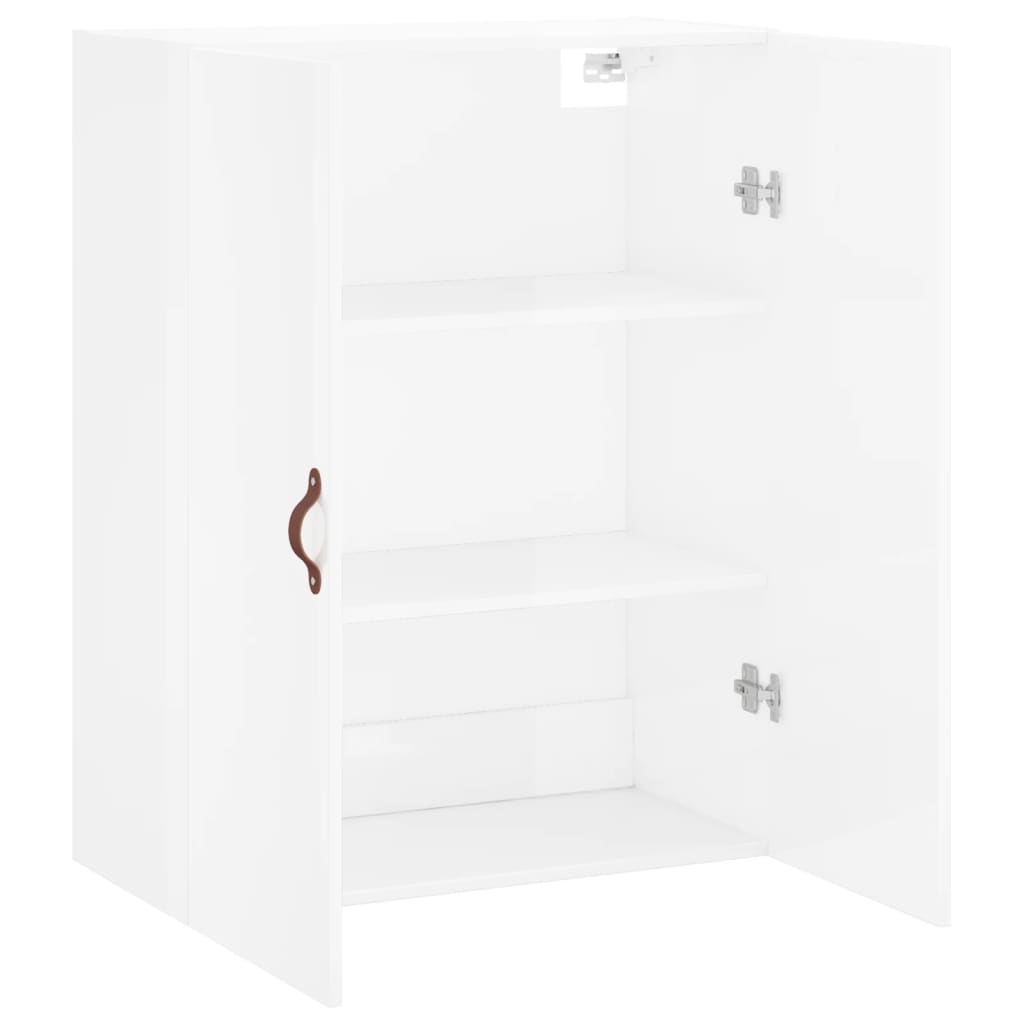 vidaXL Armário de parede 69,5x34x90 cm branco brilhante