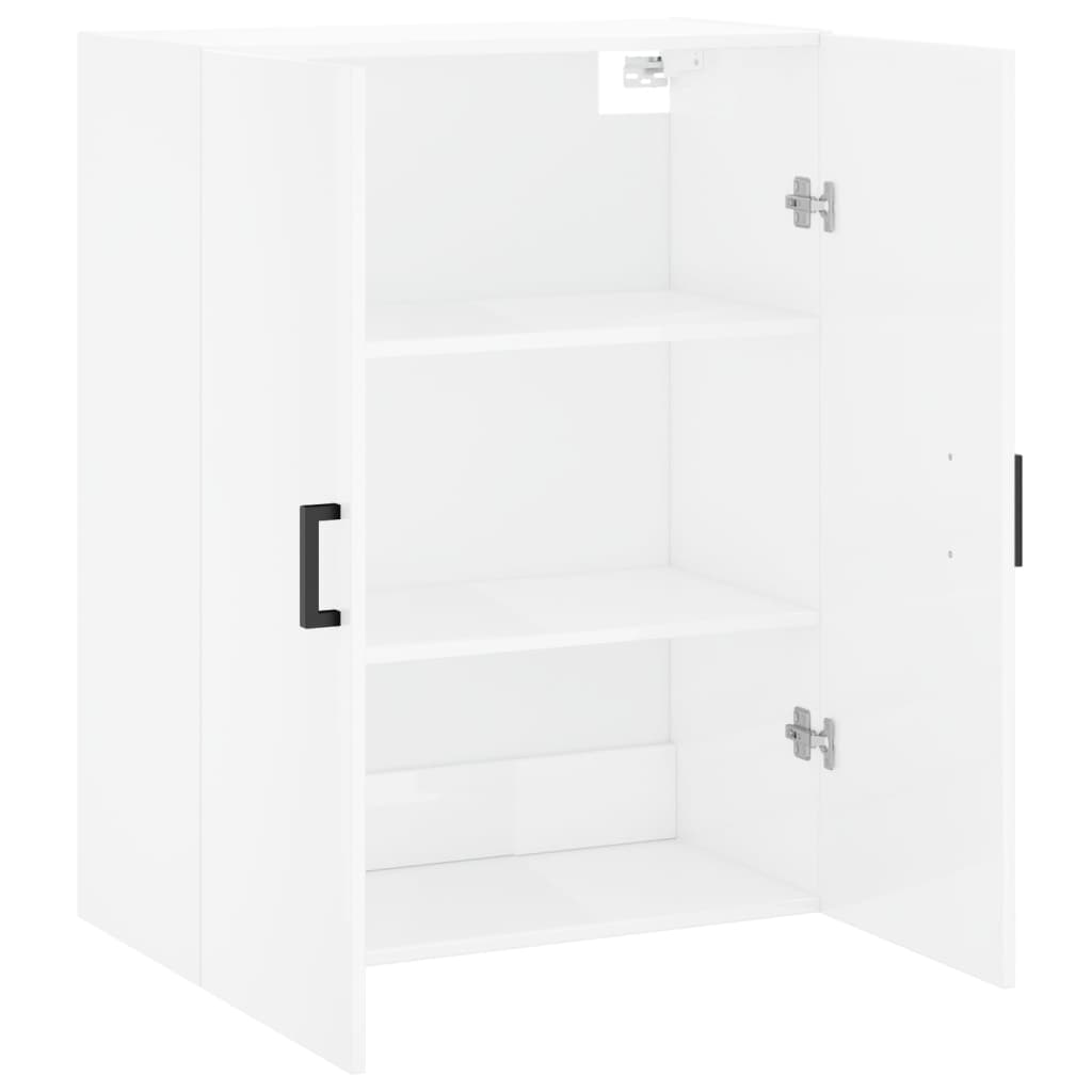 vidaXL Armário de parede 69,5x34x90 cm branco brilhante