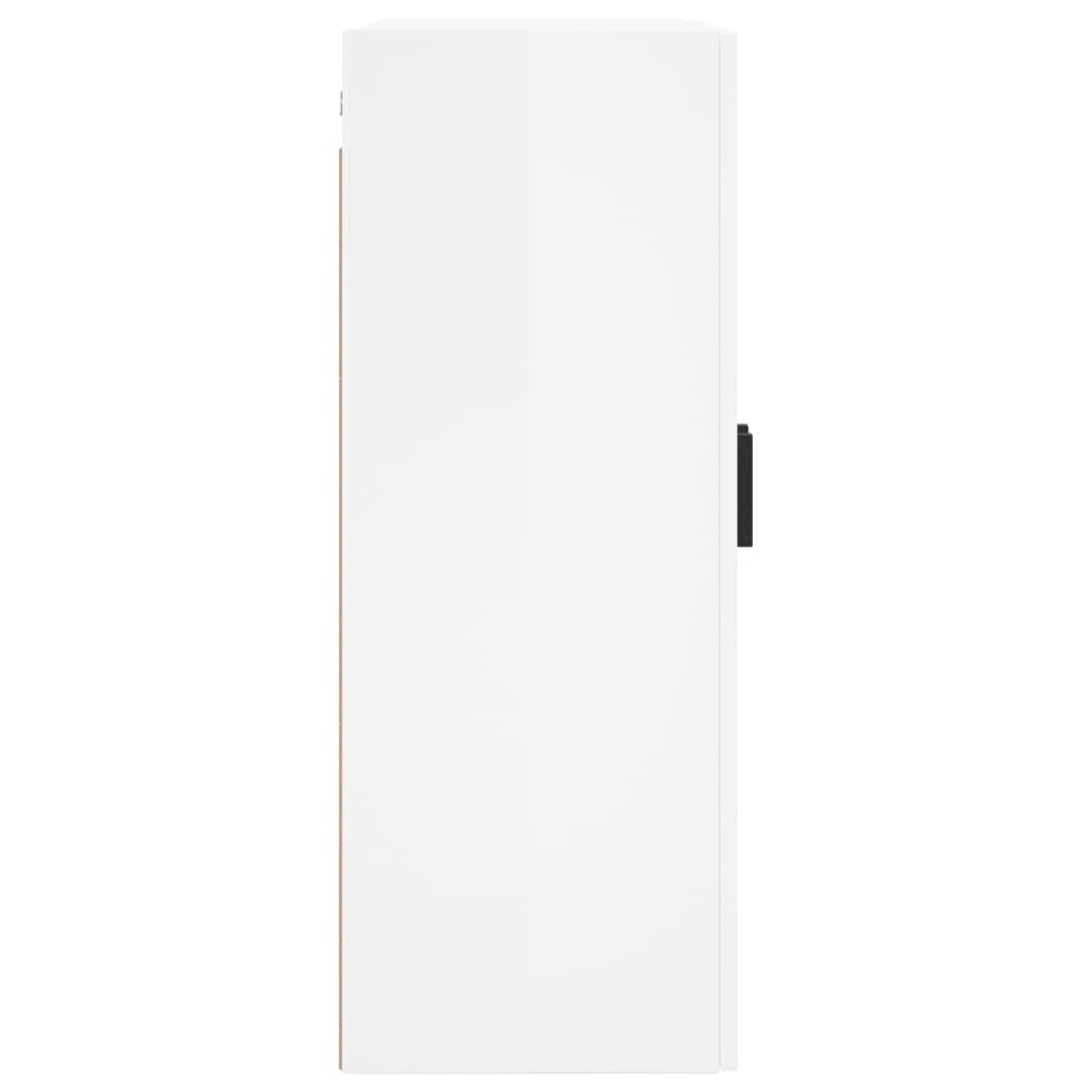 vidaXL Armário de parede 69,5x34x90 cm branco brilhante