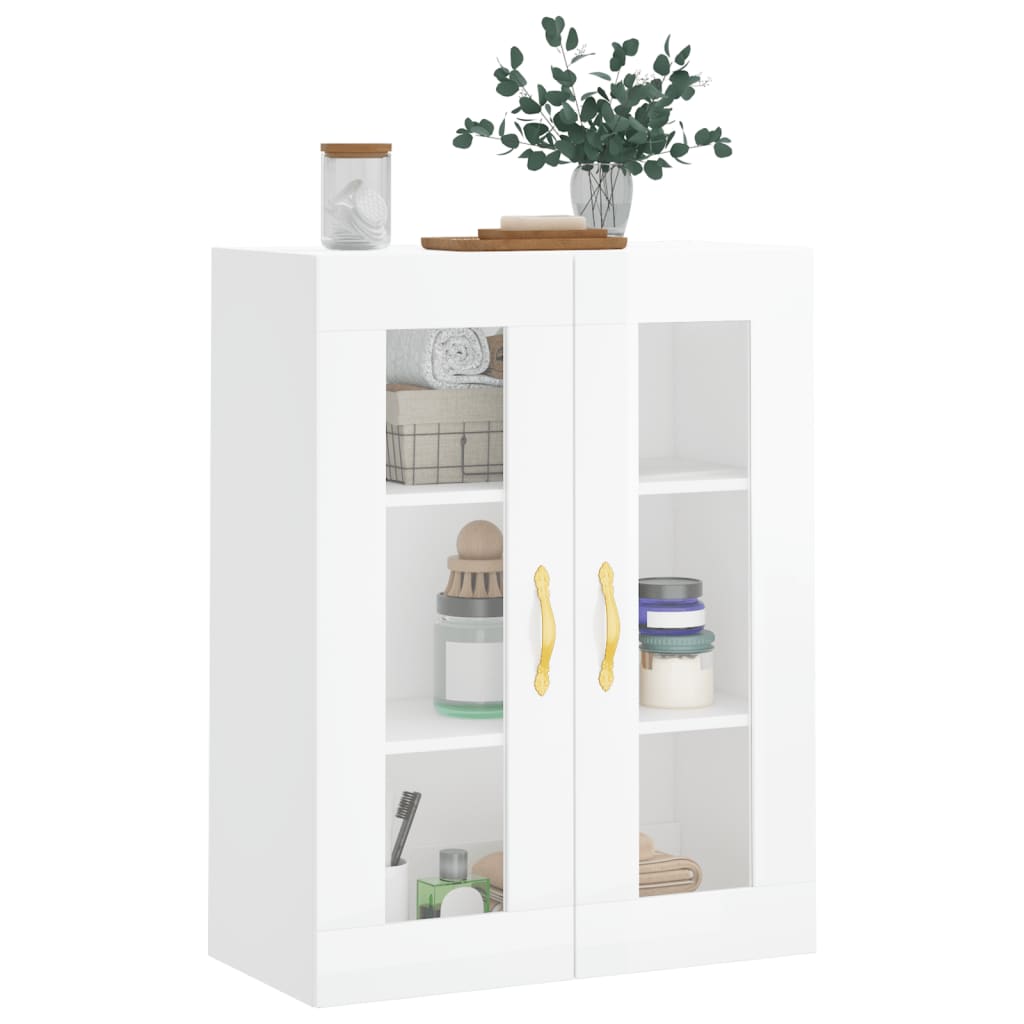 vidaXL Armário de parede 69,5x34x90 cm branco brilhante