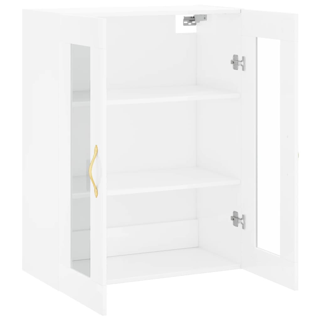 vidaXL Armário de parede 69,5x34x90 cm branco brilhante