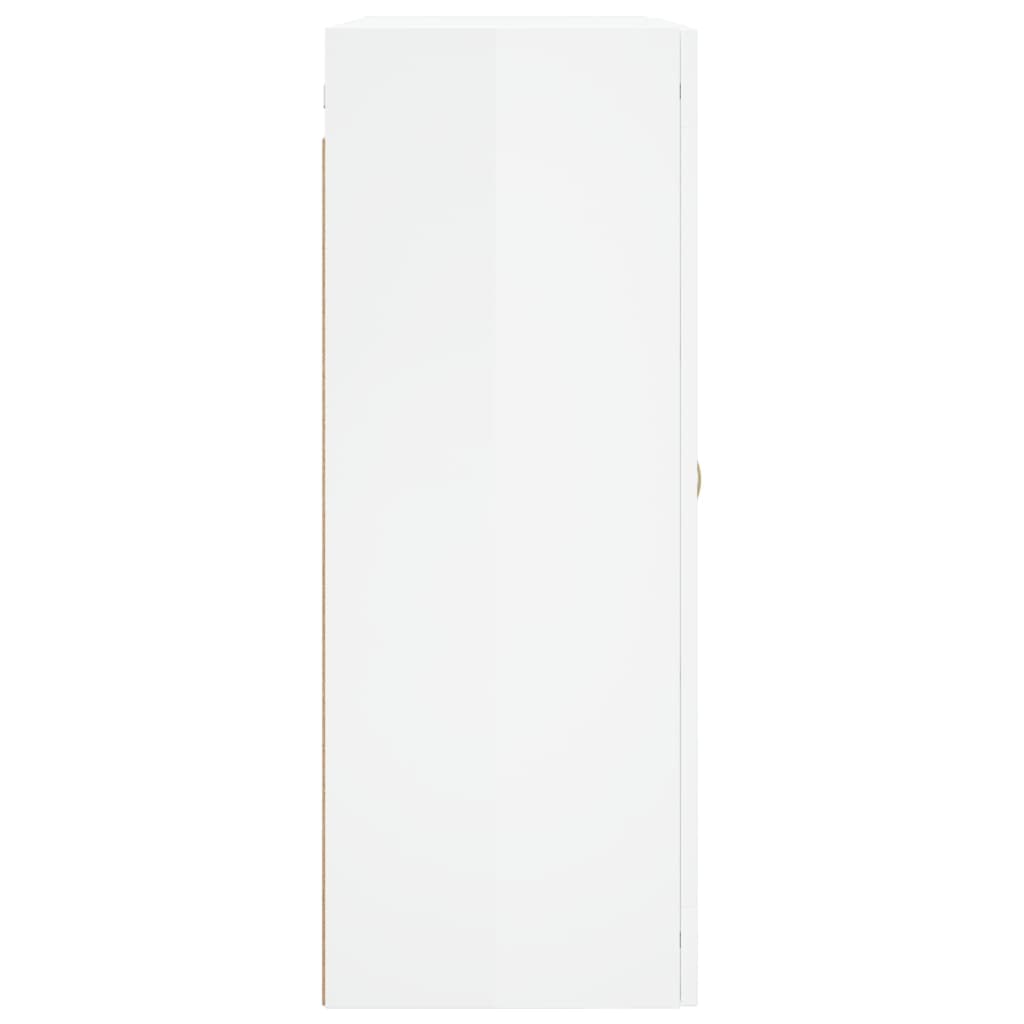 vidaXL Armário de parede 69,5x34x90 cm branco brilhante