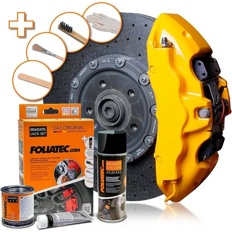 Foliatec|Conjunto de pintura Foliatec FO2195 Pinças de Travão Amarelo Foliatec|Conjunto de pintura Foliatec FO2195 Pinças de Travão Amarelo