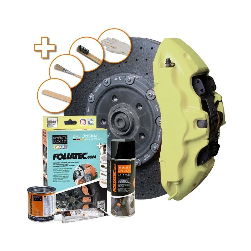 Foliatec|Conjunto de pintura Foliatec FO2221 Pinças de Travão Baunilha Amarelo Foliatec|Conjunto de pintura Foliatec FO2221 Pinças de Travão Baunilha Amarelo
