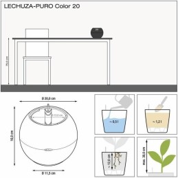 Vaso Lechuza Cinzento Ø 50 cm