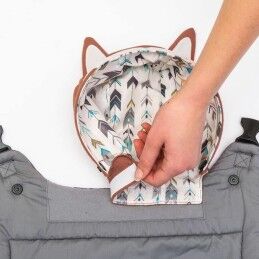 Infantino|Mochila porta bebê Infantino Cuddle Up Fox + 6 Meses + 0 Meses