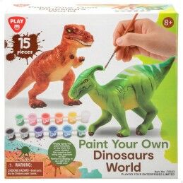 PlayGo|Conjunto 2 Dinossauros PlayGo 15 Peças 6 Unidades 14,5 x 9,5 x 5 cm Dinossauros Para pintar