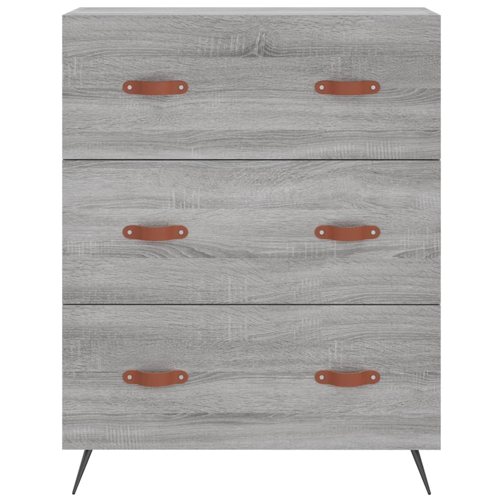 vidaXL Armário alto 69,5x34x180 cm derivados de madeira sonoma cinza