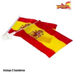 Colorbaby|Car flag holder Colorbaby 45 x 30 cm Espanha 2 Peças 24 Unidades