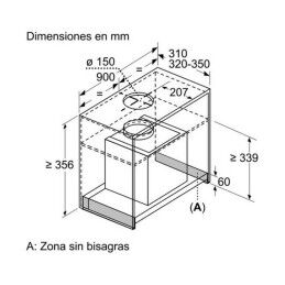 Balay|Extrator Convencional Balay 237515 90 cm 620 m3h 255W Aço