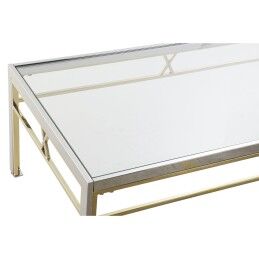 DKD Home Decor|Mesa de apoio DKD Home Decor Cristal Aço Prata (110 x 60 x 40 cm)