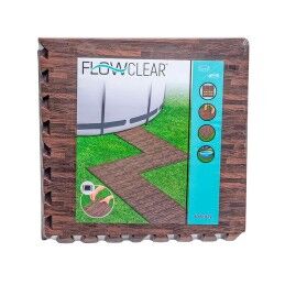 Bestway|Bestway Piso de Espuma para Piscina Retratil Estilo Madeira 12 Peças 50x50 cm Jardim 58712