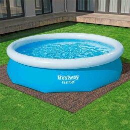 Bestway|Bestway Piso de Espuma para Piscina Retratil Estilo Madeira 12 Peças 50x50 cm Jardim 58712