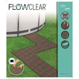 Bestway|Bestway Piso de Espuma para Piscina Retratil Estilo Madeira 12 Peças 50x50 cm Jardim 58712